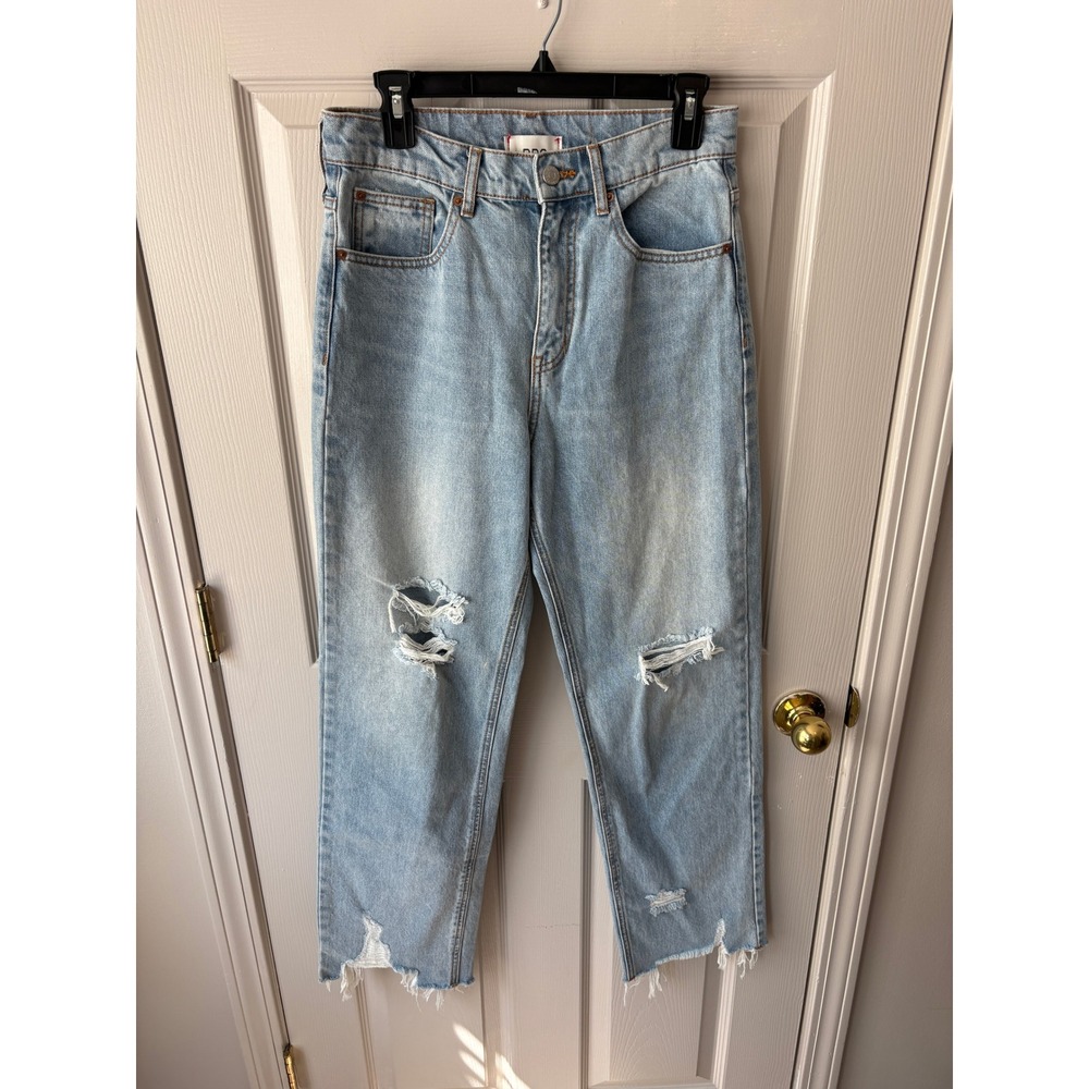 BDG Cowboy Jean Women 29 Light Wash Distressed High Rise Straight Leg Denim